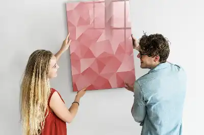 Tableau effaçable à sec magnétique motif abstraction de triangles