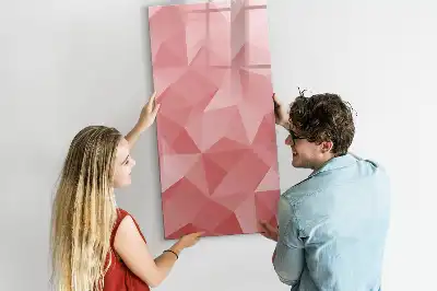 Tableau effaçable à sec magnétique motif abstraction de triangles