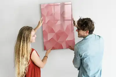 Tableau effaçable à sec magnétique motif abstraction de triangles