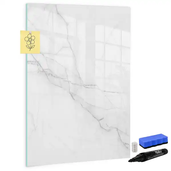 Tableau magnétique effaçable à sec motif marbre décoratif