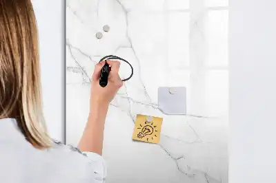 Tableau magnétique effaçable à sec motif marbre décoratif