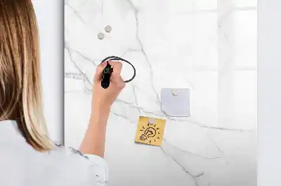 Tableau magnétique effaçable à sec motif marbre décoratif