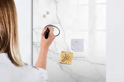 Tableau magnétique effaçable à sec motif marbre décoratif