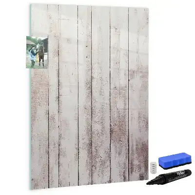 Tableau magnétique effaçable à sec en planches de bois