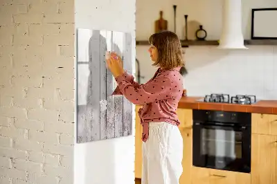 Tableau magnétique effaçable à sec en planches de bois
