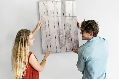 Tableau magnétique effaçable à sec en planches de bois