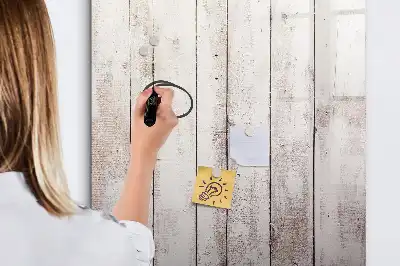 Tableau magnétique effaçable à sec en planches de bois