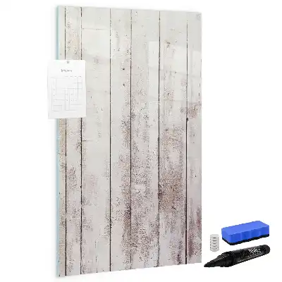 Tableau magnétique effaçable à sec en planches de bois