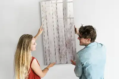 Tableau magnétique effaçable à sec en planches de bois