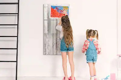 Tableau magnétique effaçable à sec en planches de bois