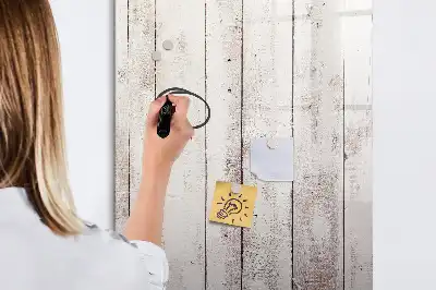 Tableau magnétique effaçable à sec en planches de bois
