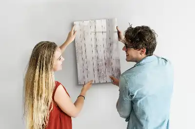 Tableau magnétique effaçable à sec en planches de bois
