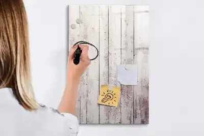 Tableau magnétique effaçable à sec en planches de bois