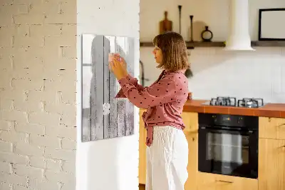 Tableau magnétique effaçable à sec en planches de bois