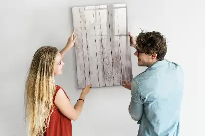 Tableau magnétique effaçable à sec en planches de bois