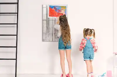 Tableau magnétique effaçable à sec en planches de bois