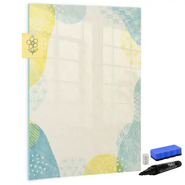 Tableau magnétique effaçable à sec cadre décoratif