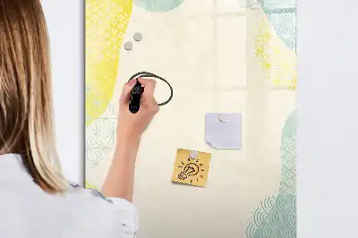 Tableau magnétique effaçable à sec cadre décoratif