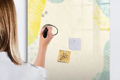 Tableau magnétique effaçable à sec cadre décoratif