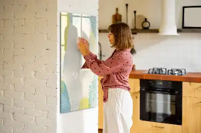 Tableau magnétique effaçable à sec cadre décoratif
