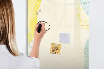 Tableau magnétique effaçable à sec cadre décoratif