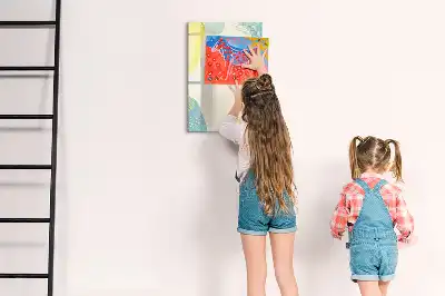 Tableau magnétique effaçable à sec cadre décoratif