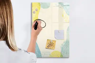 Tableau magnétique effaçable à sec cadre décoratif