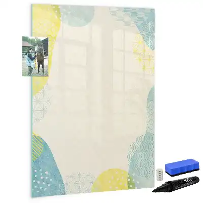 Tableau magnétique effaçable à sec cadre décoratif