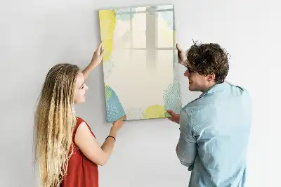 Tableau magnétique effaçable à sec cadre décoratif