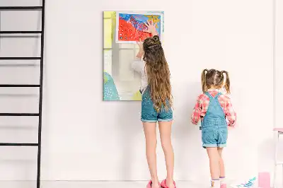 Tableau magnétique effaçable à sec cadre décoratif