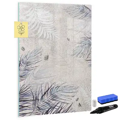 Tableau magnétique effaçable à sec motif feuilles de palmier