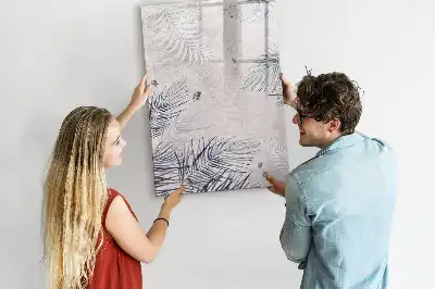 Tableau magnétique effaçable à sec motif feuilles de palmier