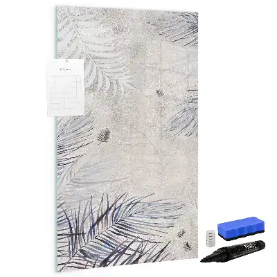 Tableau magnétique effaçable à sec motif feuilles de palmier