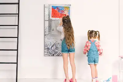 Tableau magnétique effaçable à sec motif feuilles de palmier