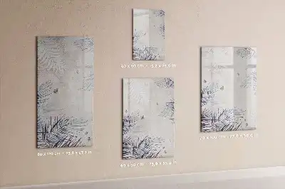 Tableau magnétique effaçable à sec motif feuilles de palmier