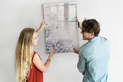 Tableau magnétique effaçable à sec motif feuilles de palmier