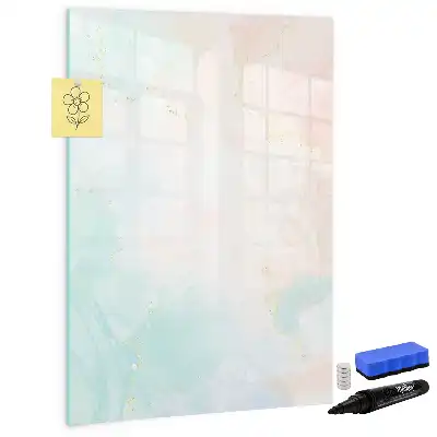 Tableau magnétique effaçable à sec motif abstraction pastel