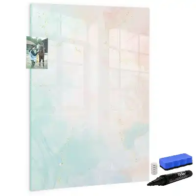 Tableau magnétique effaçable à sec motif abstraction pastel