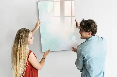 Tableau magnétique effaçable à sec motif abstraction pastel
