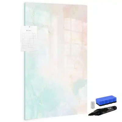 Tableau magnétique effaçable à sec motif abstraction pastel