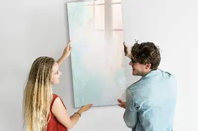 Tableau magnétique effaçable à sec motif abstraction pastel