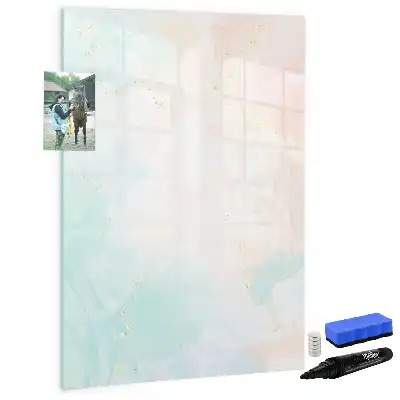Tableau magnétique effaçable à sec motif abstraction pastel