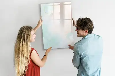 Tableau magnétique effaçable à sec motif abstraction pastel