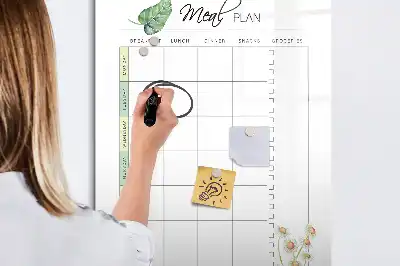 Tableau effaçable magnétique organisateur de programme de repas