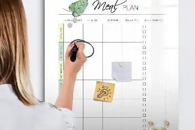 Tableau effaçable magnétique organisateur de programme de repas