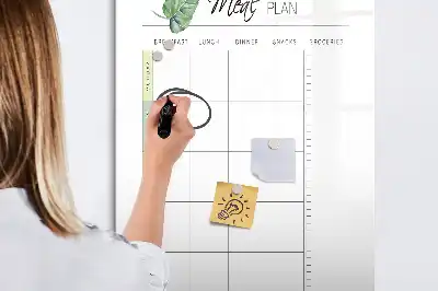 Tableau effaçable magnétique organisateur de programme de repas
