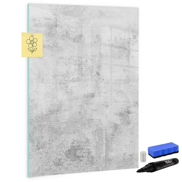 Tableau magnétique effaçable à sec pour mur en béton