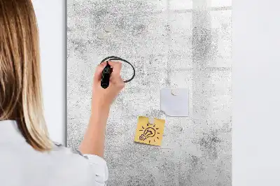 Tableau magnétique effaçable à sec pour mur en béton