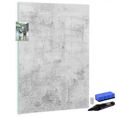 Tableau magnétique effaçable à sec pour mur en béton
