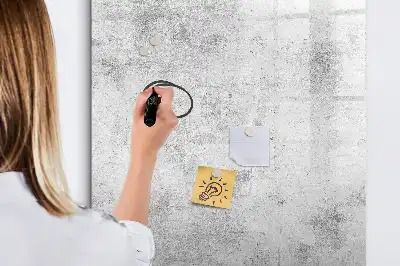 Tableau magnétique effaçable à sec pour mur en béton
